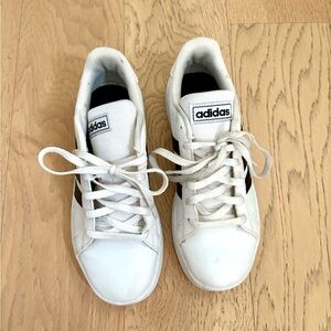 Adidas Classic White and Black Trainers